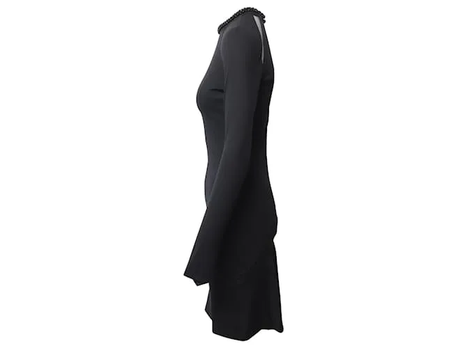 Stella Mc Cartney Vestido de algodón negro con cuello adornado de Stella McCartney 