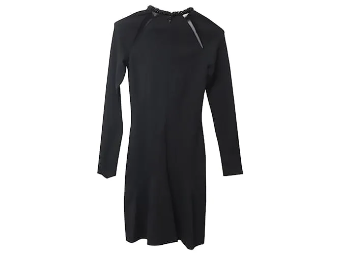 Stella Mc Cartney Vestido de algodón negro con cuello adornado de Stella McCartney 