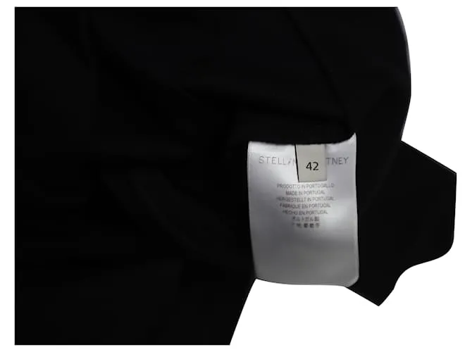 Stella Mc Cartney Vestido de algodón negro con cuello adornado de Stella McCartney 
