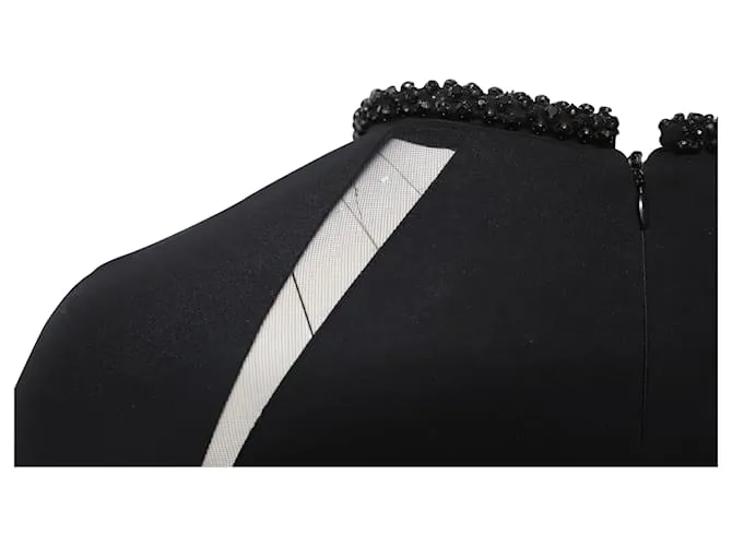 Stella Mc Cartney Vestido de algodón negro con cuello adornado de Stella McCartney 