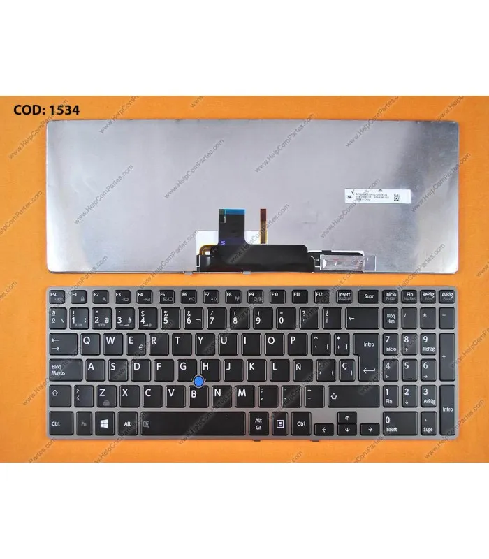 TECLADO TOSHIBA TECRA Z50 Z50A Z50A107 Z50A15U Z50A11Q Z50TA SERIES GRIS MARCO BACKLIT+POINT BK SP