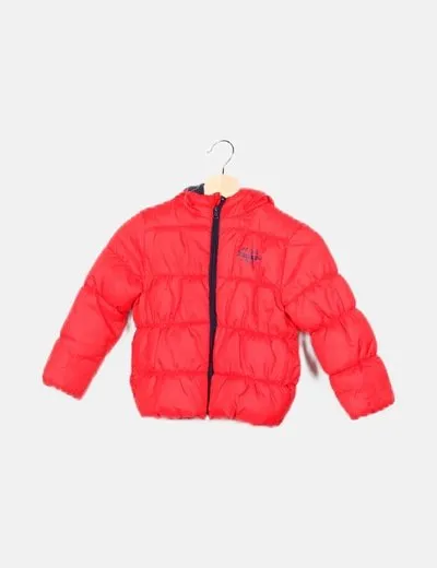 Tex Abrigo rojo acolchado con capucha