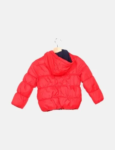 Tex Abrigo rojo acolchado con capucha