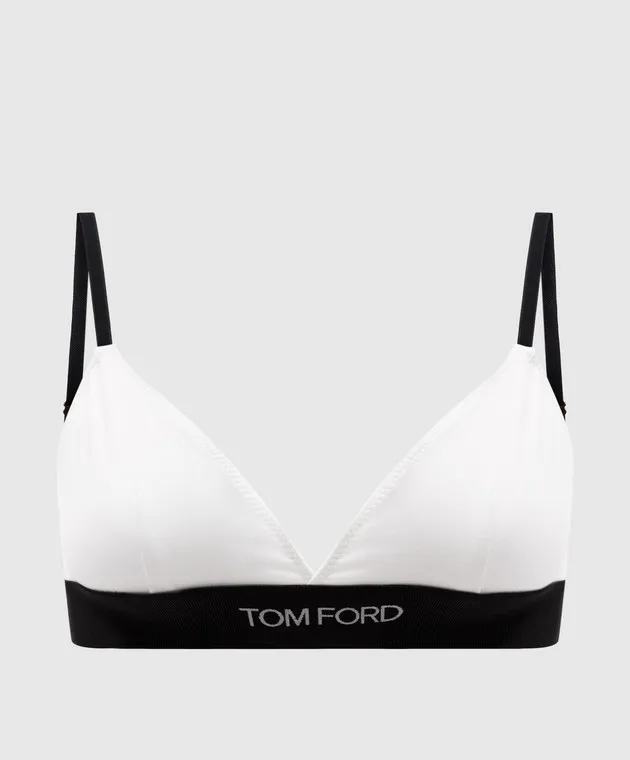 Tom Ford White bodice with logo pattern