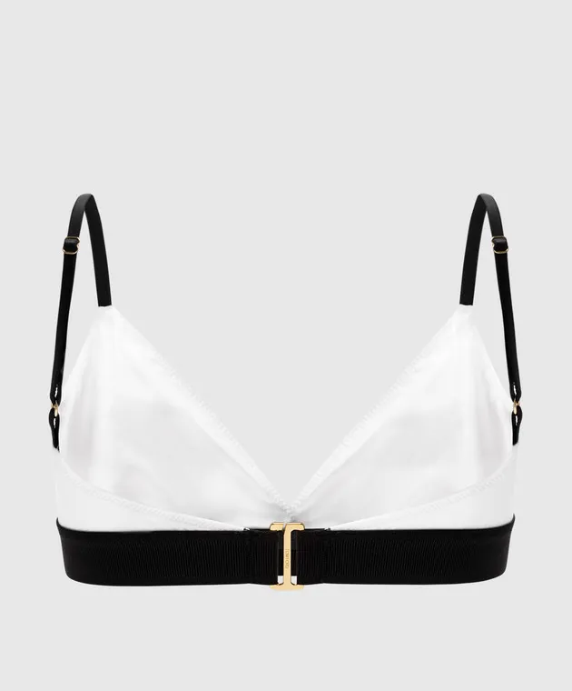 Tom Ford White bodice with logo pattern