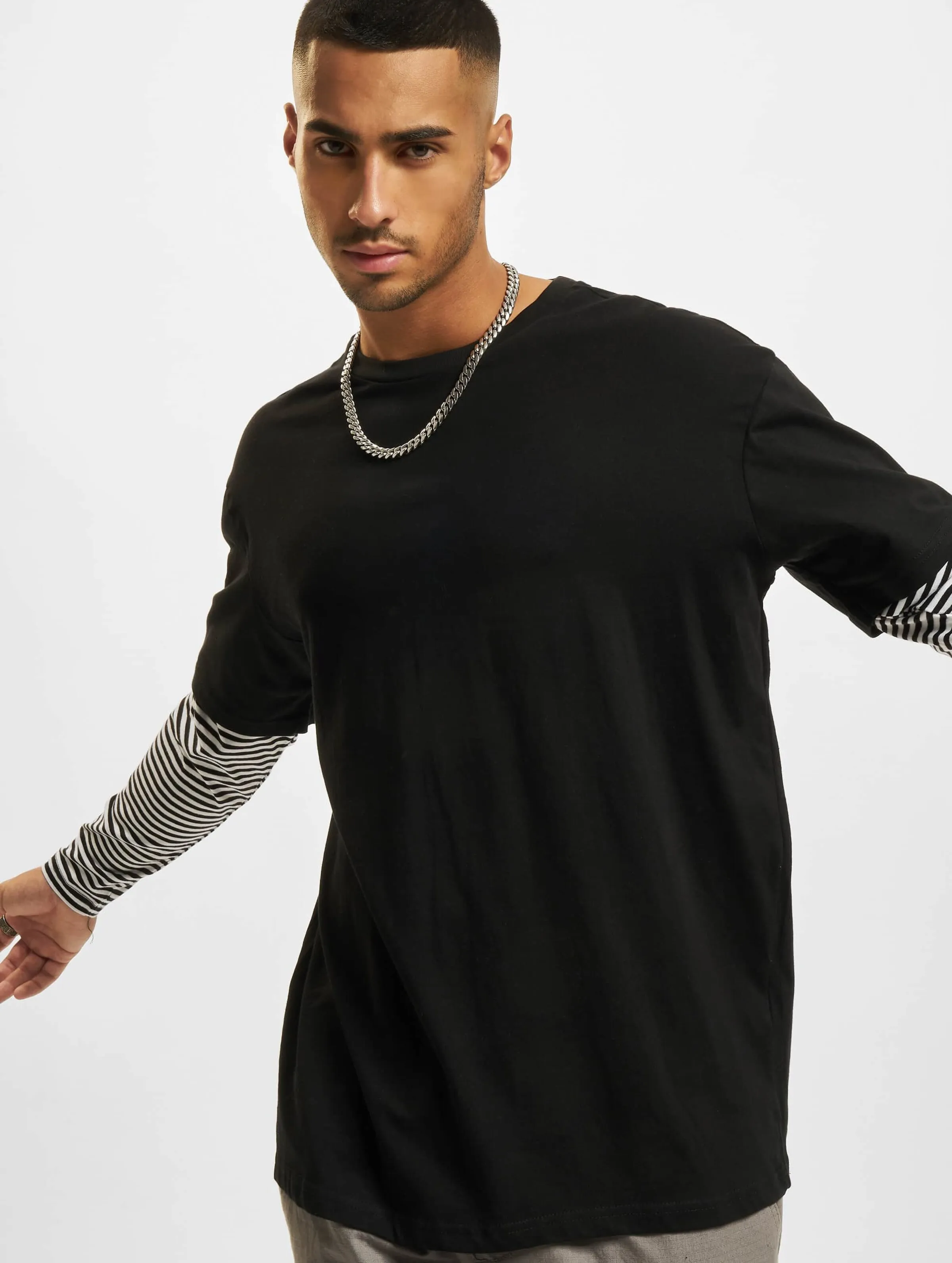 Urban Classics Oversized Double Layer Striped Tall