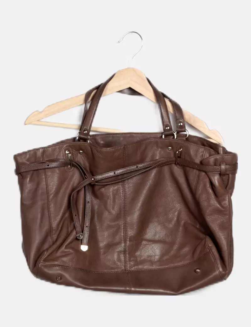 Uterqüe Bolso shopper marrón