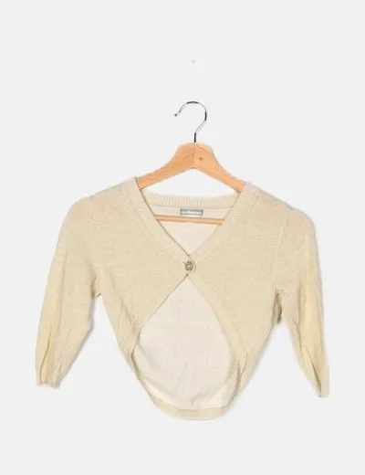 Vertbaudet Chaqueta dorada punto
