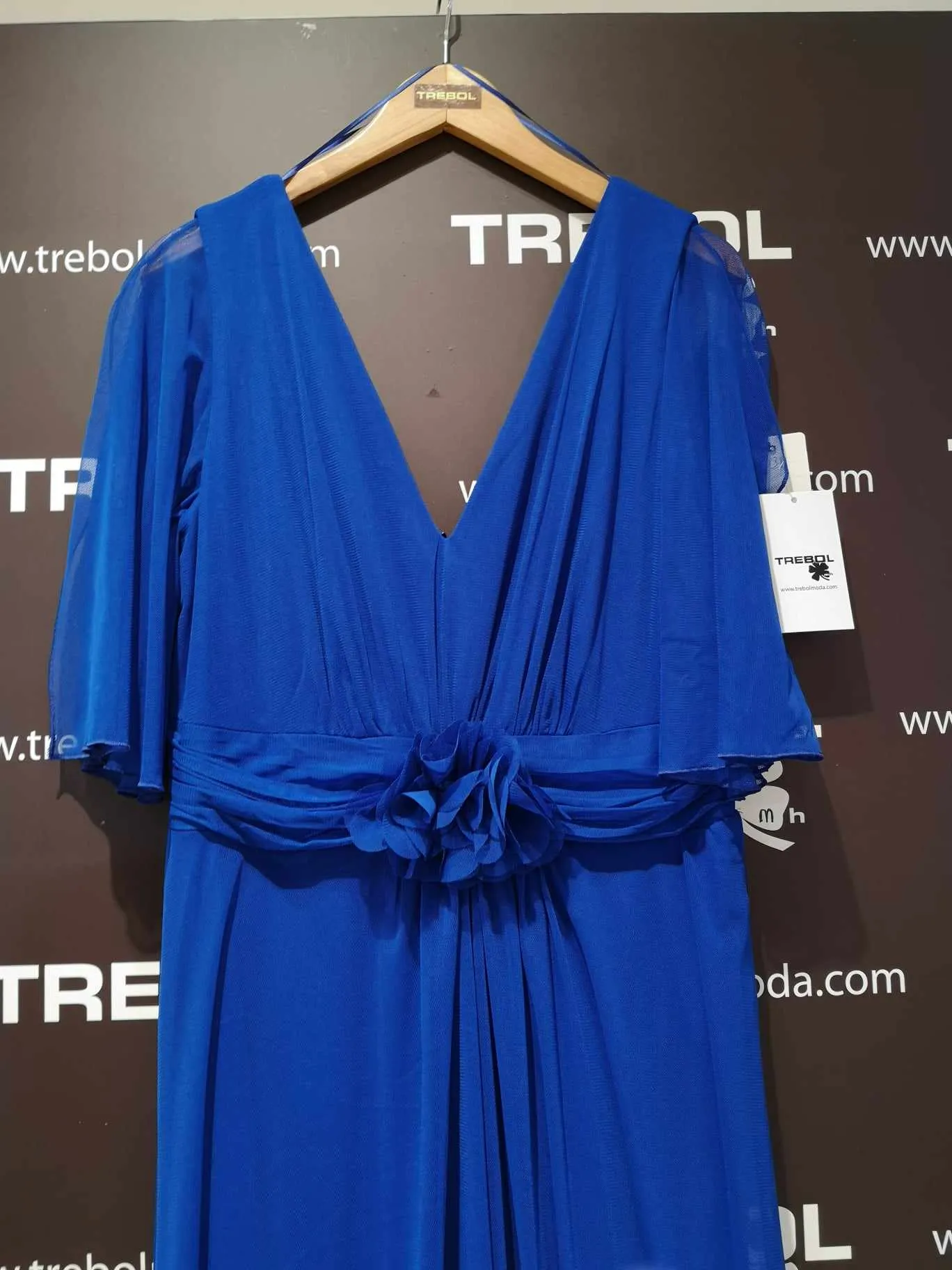 Vestido con manguitas de tul