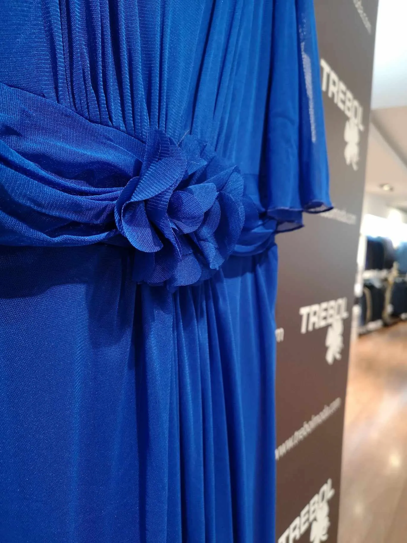 Vestido con manguitas de tul