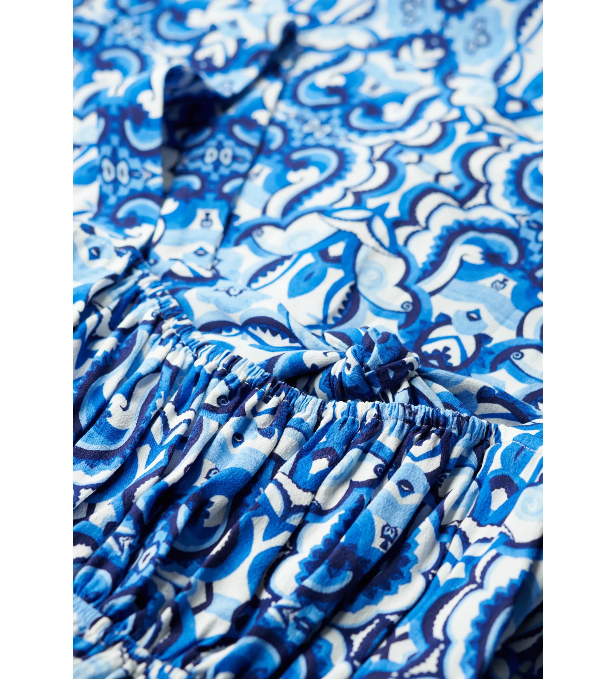 Vestido con tiras de anudar en la espalda azul