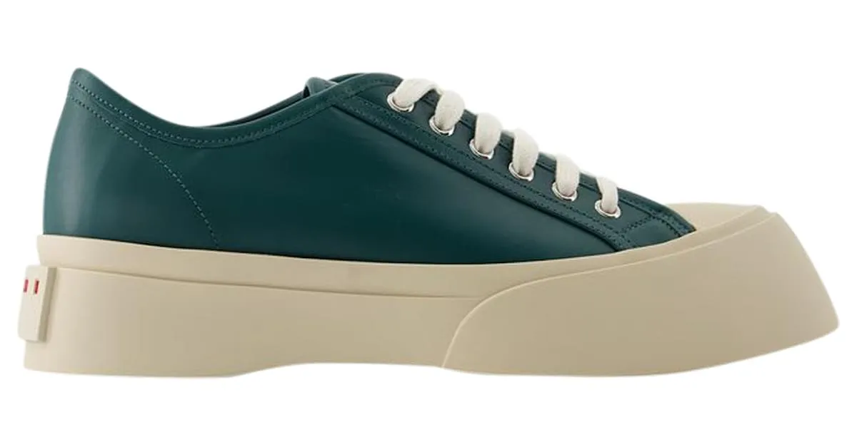 ZAPATILLAS CON CORDONES  MARNI  PIEL  VERDE 