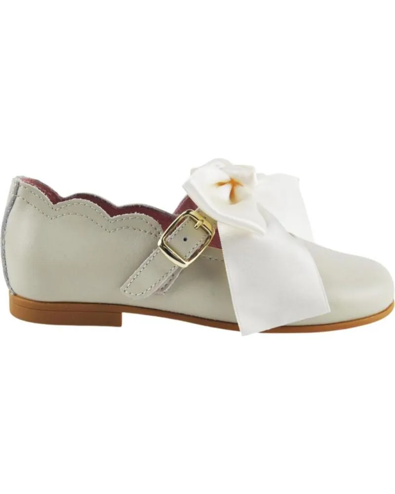 Zapatos ANGELITOS  de Niña FRANCESITA NAPA LAZO SATEN 1105  BEIGE