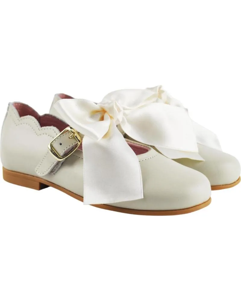 Zapatos ANGELITOS  de Niña FRANCESITA NAPA LAZO SATEN 1105  BEIGE