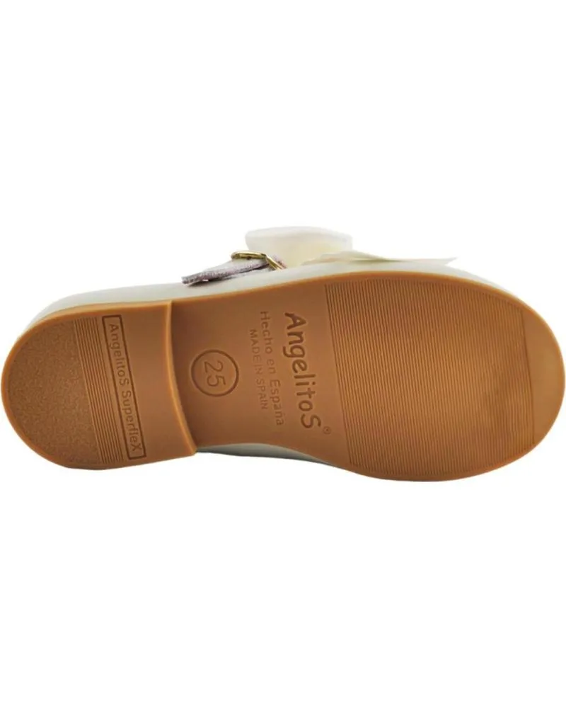 Zapatos ANGELITOS  de Niña FRANCESITA NAPA LAZO SATEN 1105  BEIGE
