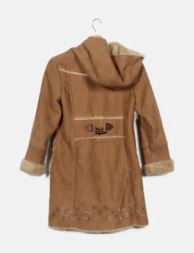 Zara Abrigo largo marrón doble faz