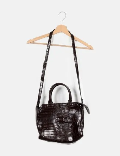 Zara Bolso marrón texturizado