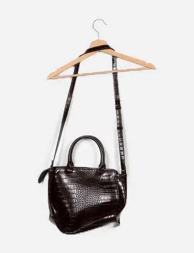 Zara Bolso marrón texturizado