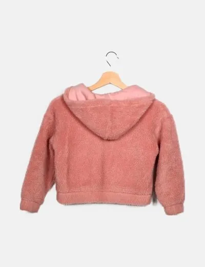 Zara Chaqueta borreguito rosa