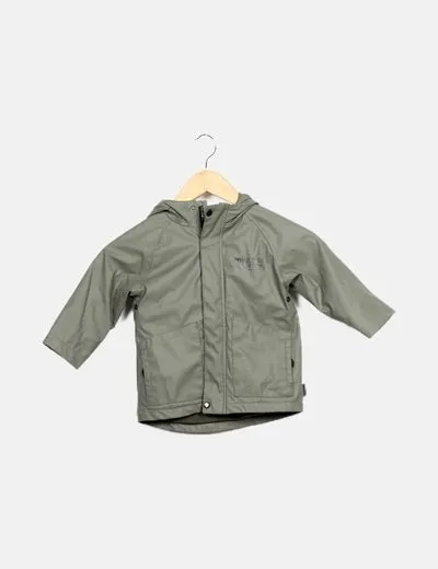 Zara Chaqueta verde capucha