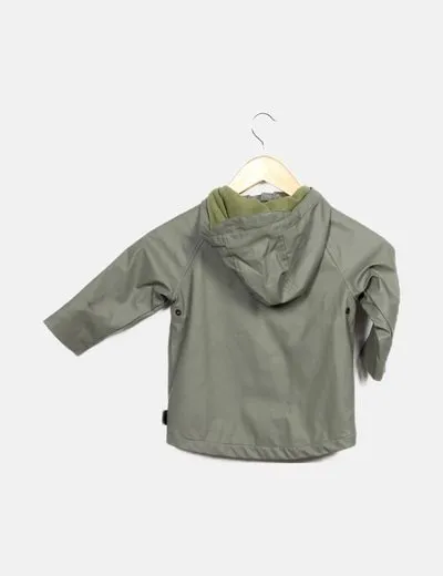 Zara Chaqueta verde capucha