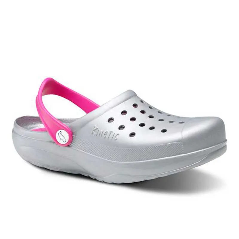 ZUECO KINETIC PLATA COMBINADO FUCSIA  FELIZ CAMINAR