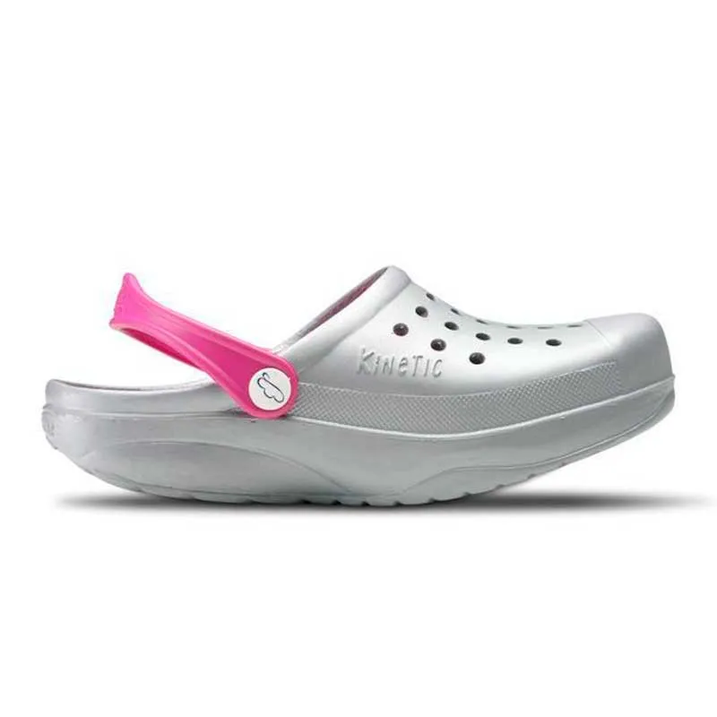 ZUECO KINETIC PLATA COMBINADO FUCSIA  FELIZ CAMINAR